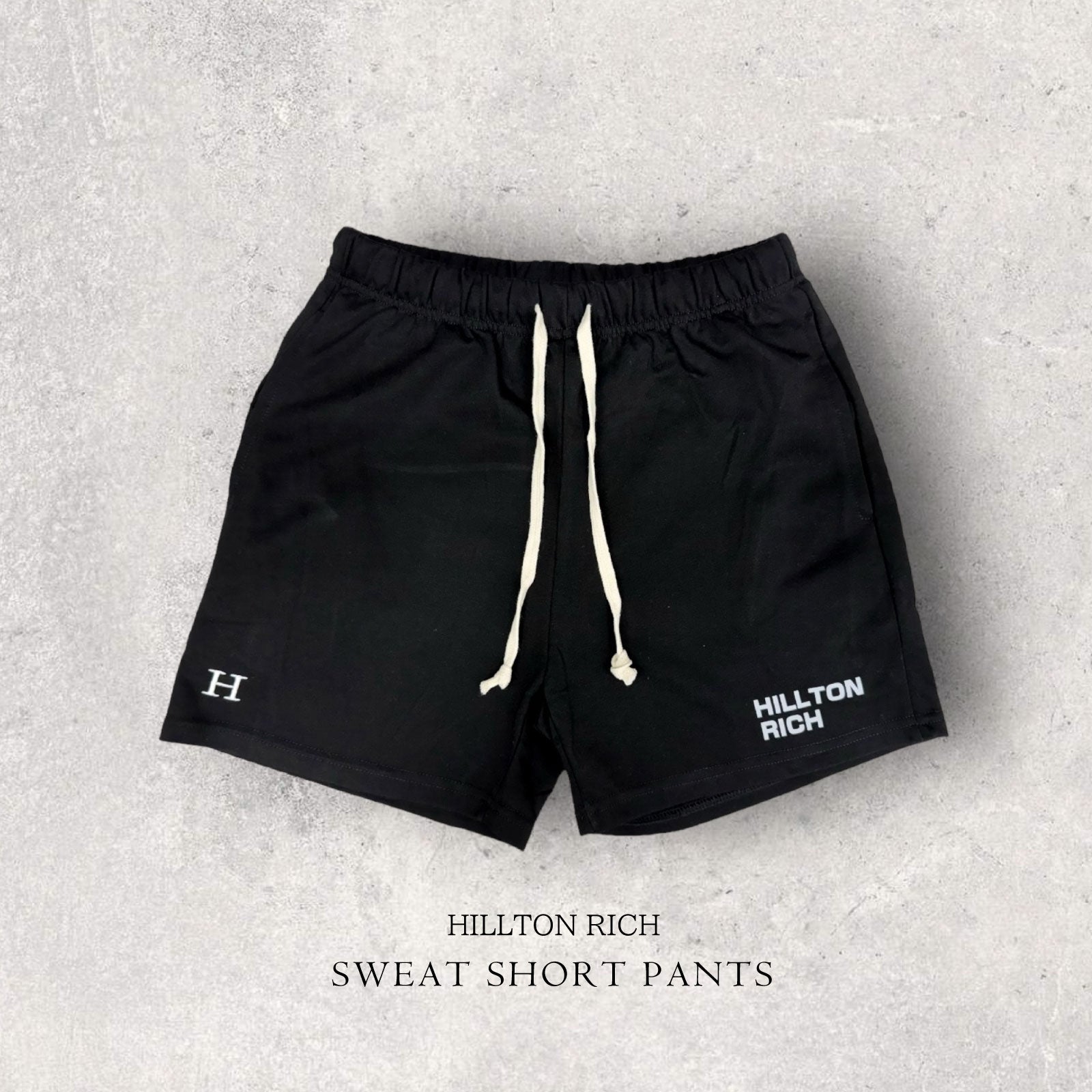 SALE】HILLTON RICH スウェット ショートパンツ ブラック ヒルトンリッチ