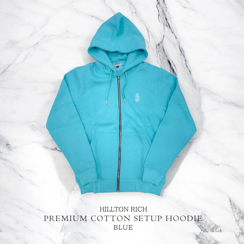 ジップセットアップパーカー HILLTON RICH / ブルー