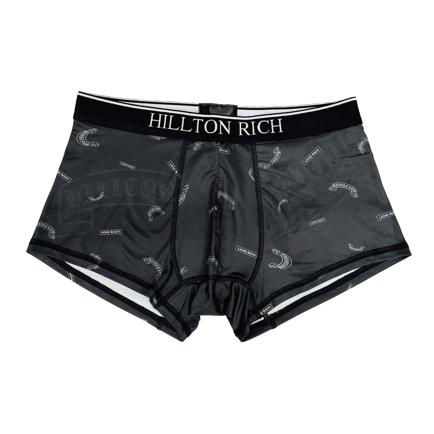 CITYLOGO シティロゴ 黒 HILLTON RICH ( ヒルトンリッチ ） メンズボクサーパンツ シルキータッチ