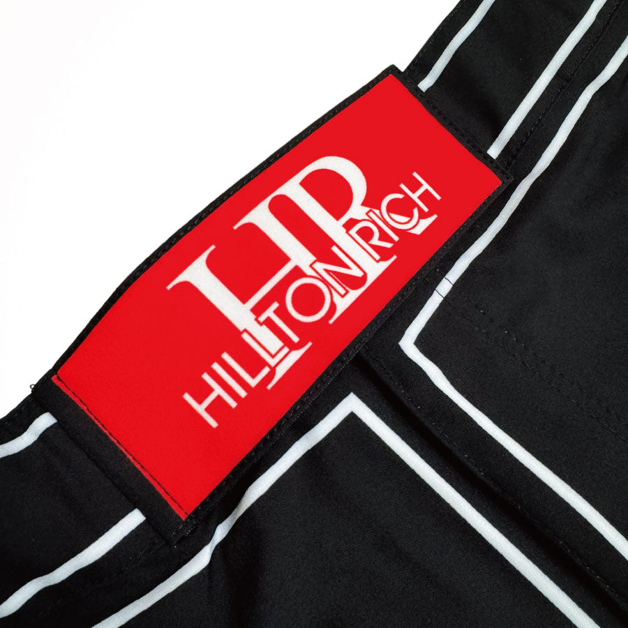 HILLTON RICH ファイトショーツ ベーシックロゴ 黒  速乾性 MMAパンツ 格闘技パンツ
