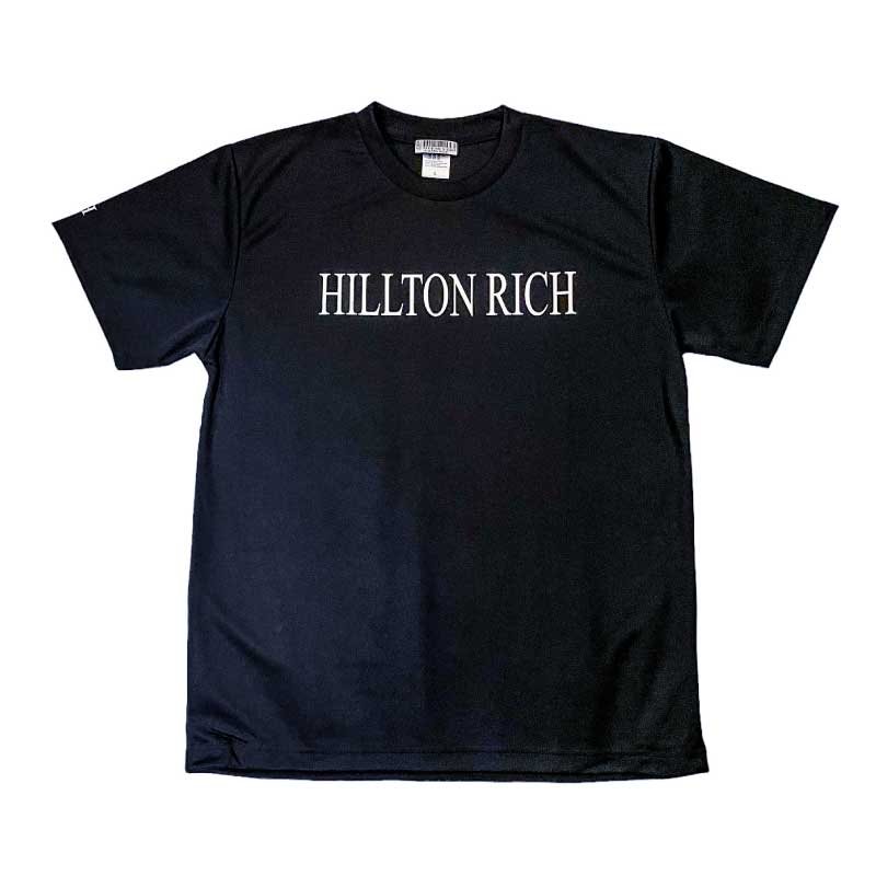 HILLTON RICH ベーシックLOGO ドライメッシュTシャツ / 黒 / スポーツウェア トレーニングウェア