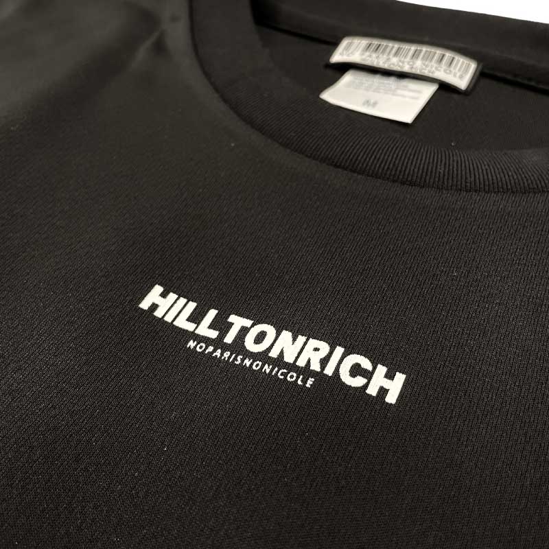 HILLTON RICH  BACK PBL ドライメッシュTシャツ / 黒 / スポーツウェア トレーニングウェア