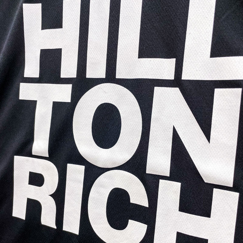 HILLTON RICH スクエアLOGO ドライメッシュTシャツ / 黒 / スポーツウェア トレーニングウェア