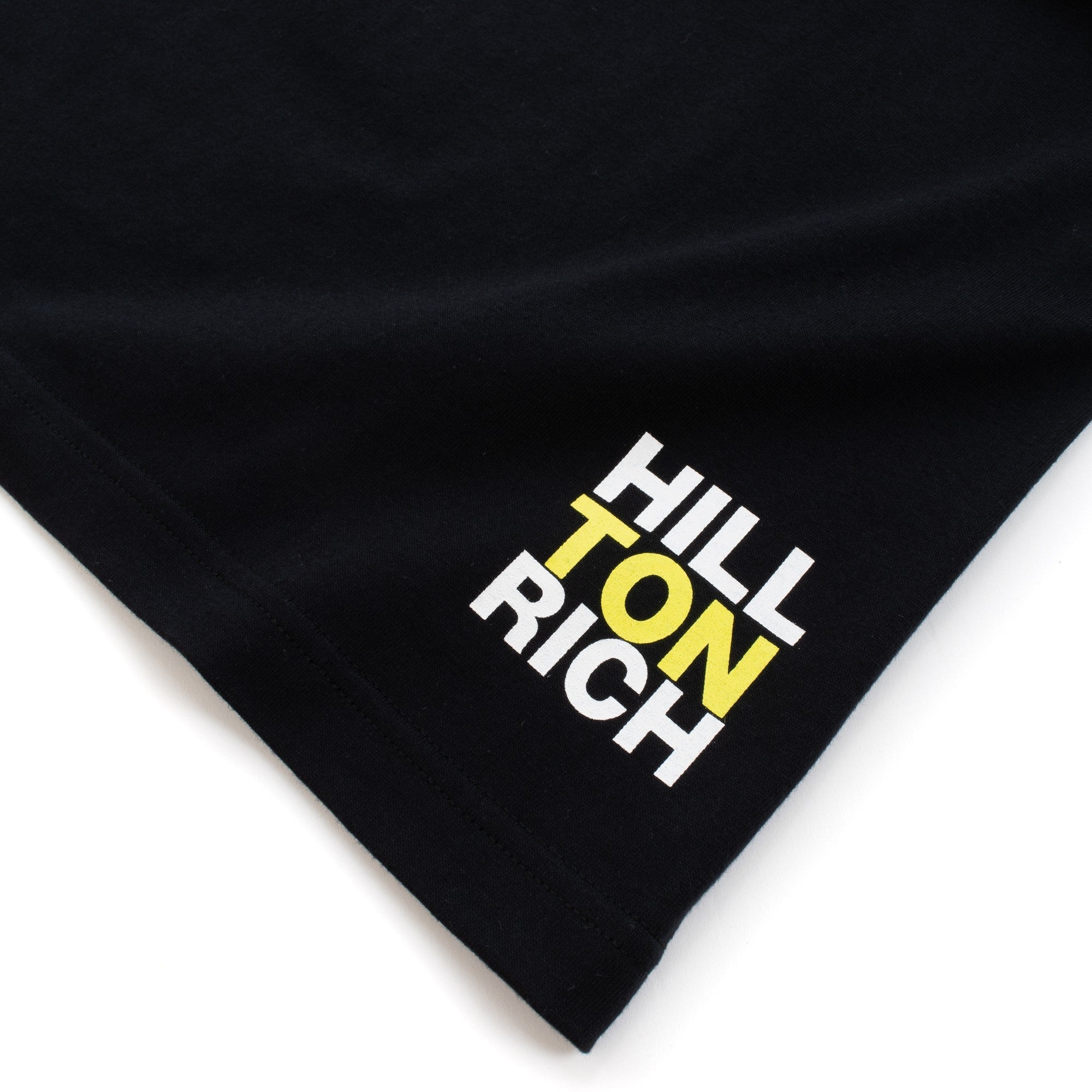 HILLTON RICH(ヒルトンリッチ）メンズ カットソー スクエアロゴ Tシャツ 黒 ヒルトンリッチ