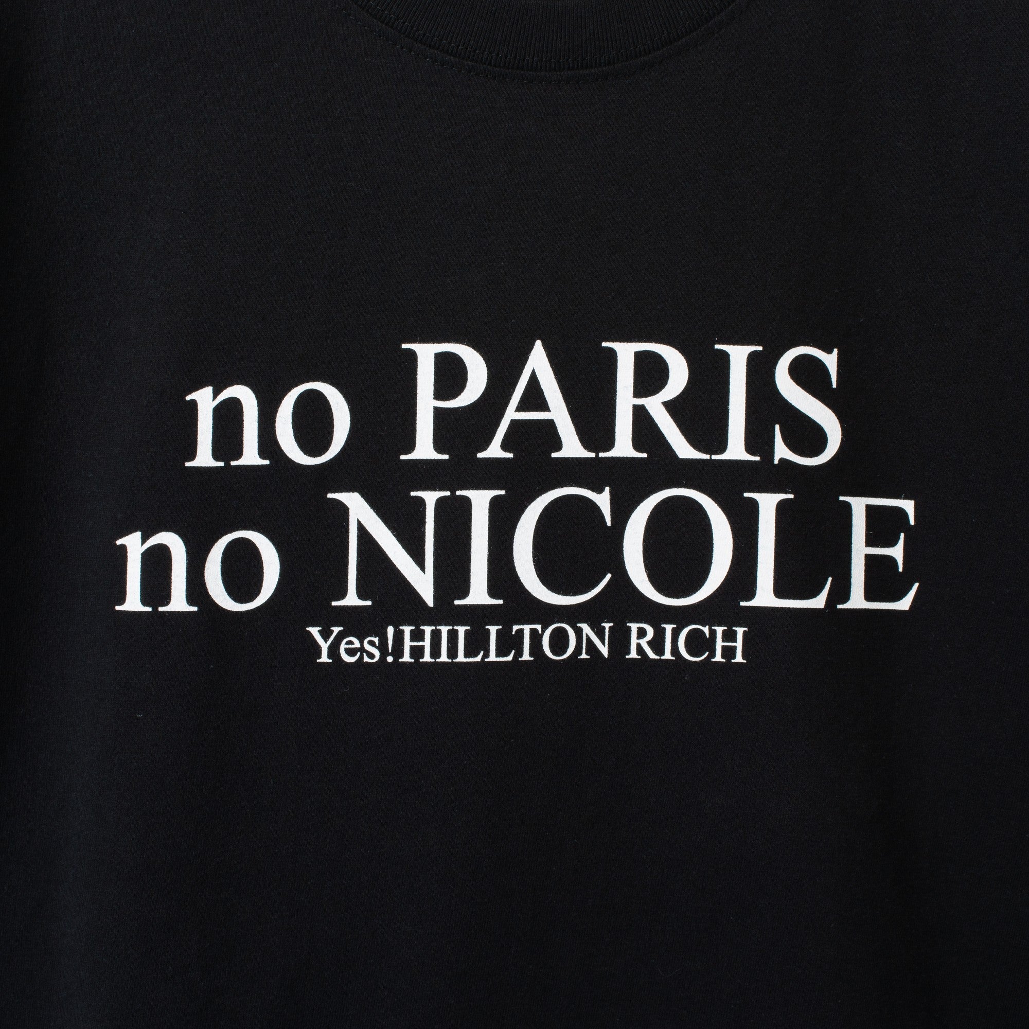 HILLTON RICH(ヒルトンリッチ）メンズ カットソー　NO PARISTシャツ　black
