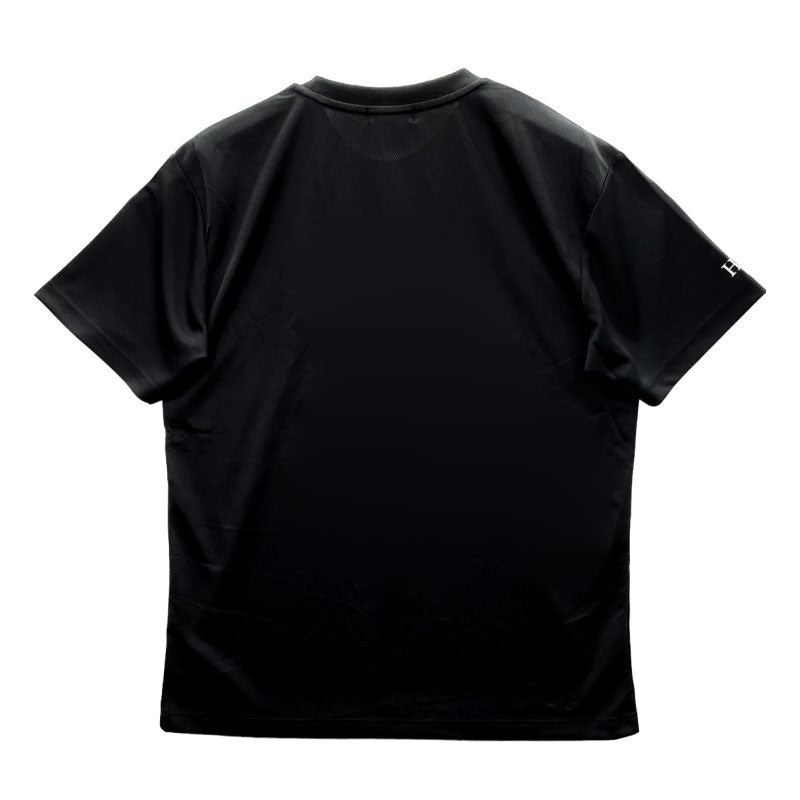 HILLTON RICH SmallLOGO ドライメッシュTシャツ / 黒 / スポーツウェア トレーニングウェア