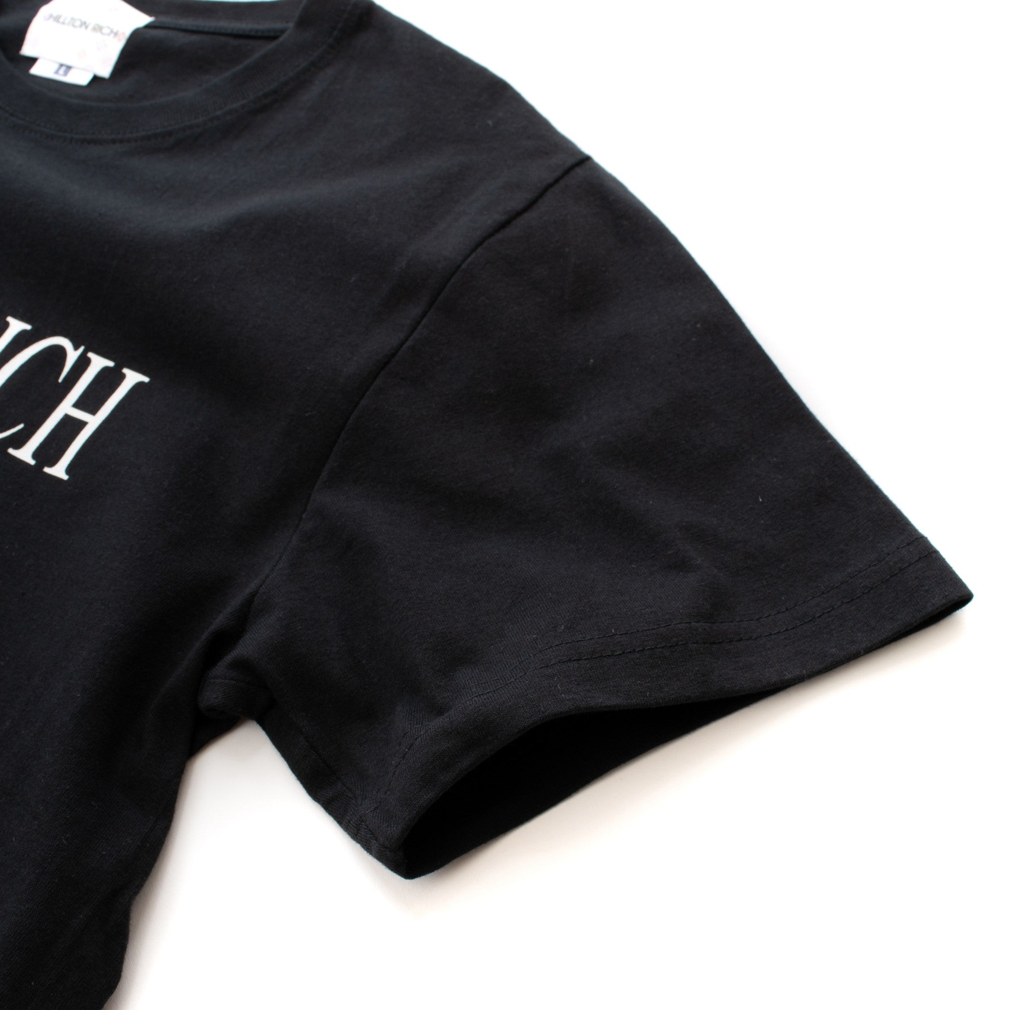 HILLTON RICH(ヒルトンリッチ）メンズ カットソー BACK MESSAGE Tシャツ black ヒルトンリッチ
