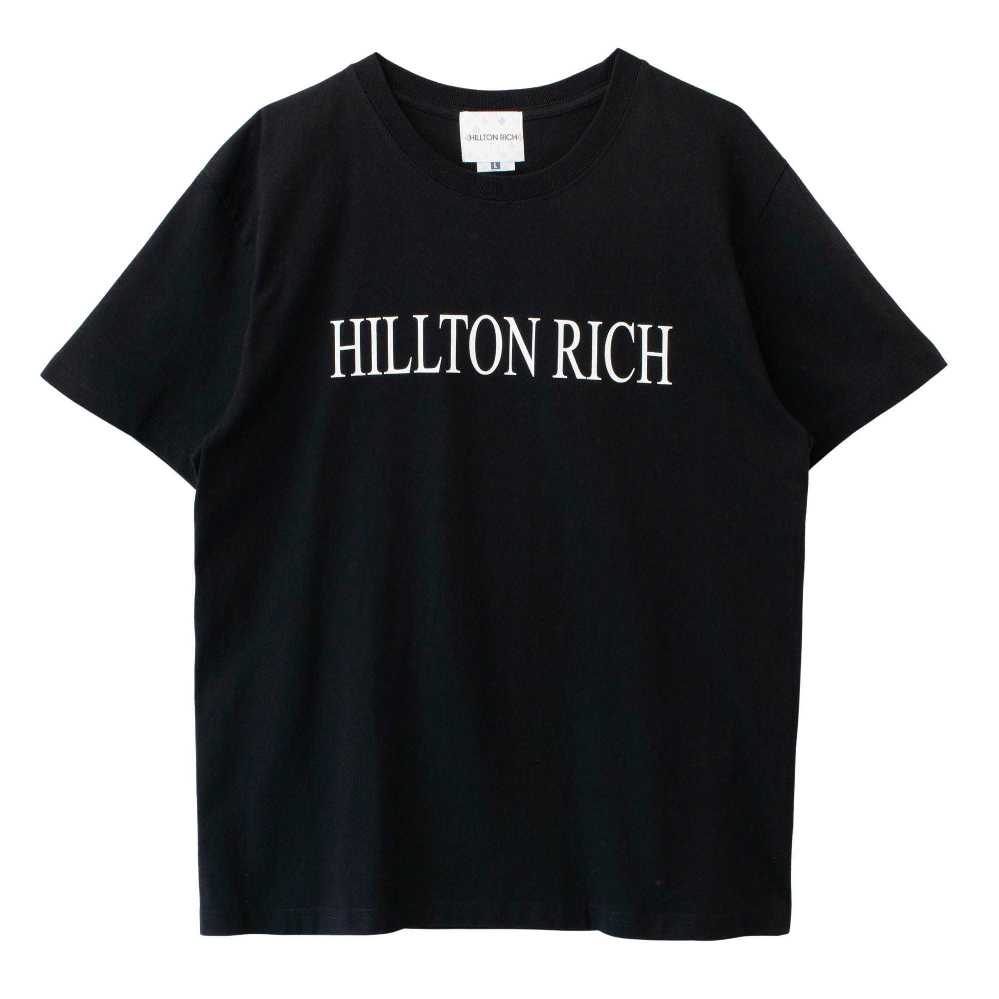 HILLTON RICH(ヒルトンリッチ）メンズ カットソー BACK MESSAGE Tシャツ black ヒルトンリッチ
