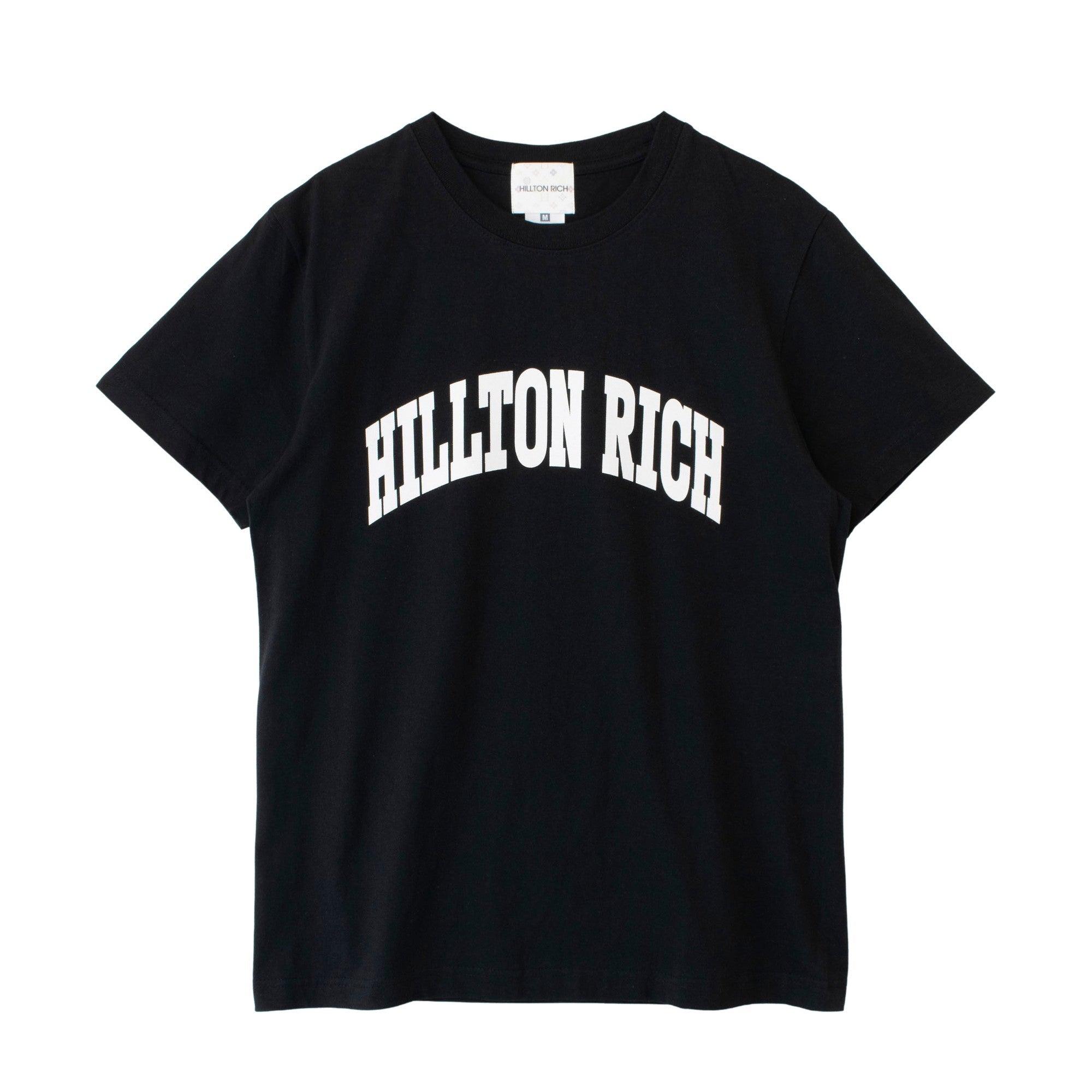 HILLTON RICH(ヒルトンリッチ）メンズ カットソー  アーチ LOGO Tシャツ　black×white