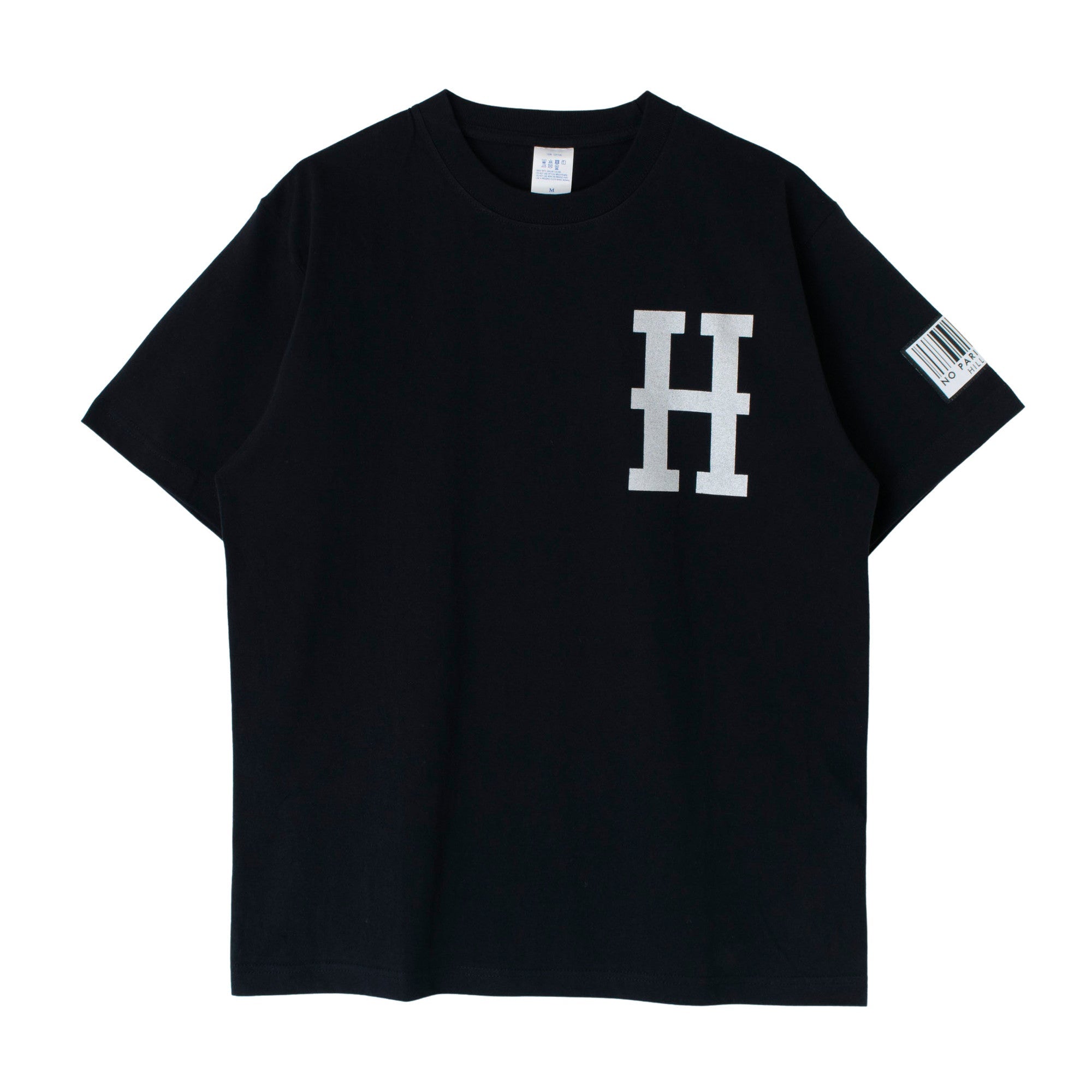 HILLTON RICH(ヒルトンリッチ）メンズ カットソー BIG H コードタグTシャツ 黒 ヒルトンリッチ