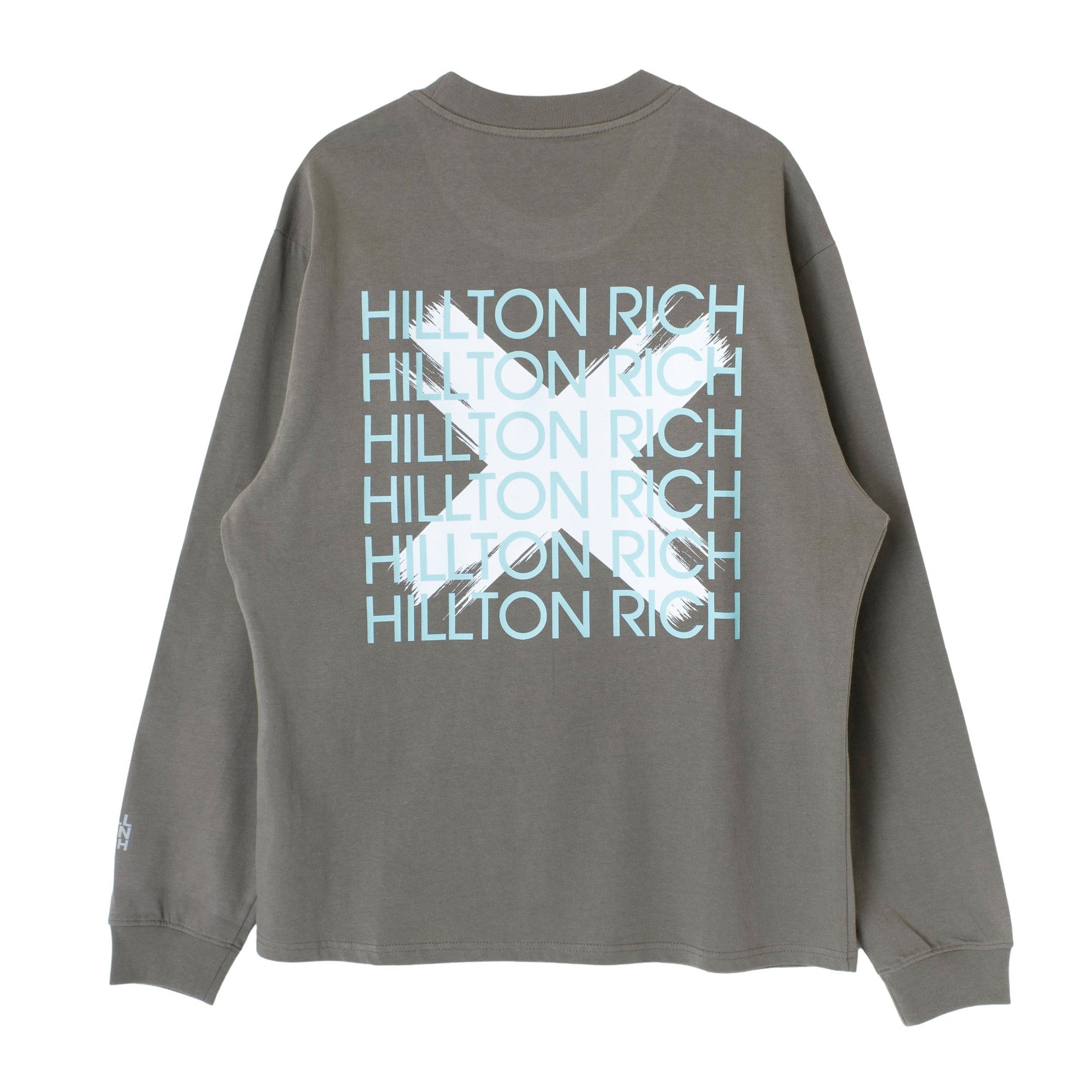 HILLTON RICH ReflectionバックX ロンT カーキ / ロングスリーブ Tシャツ ヒルトンリッチ